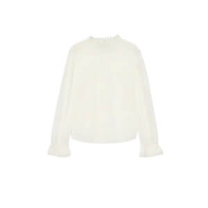 Mint Velvet White Cotton Embroidered Blouse